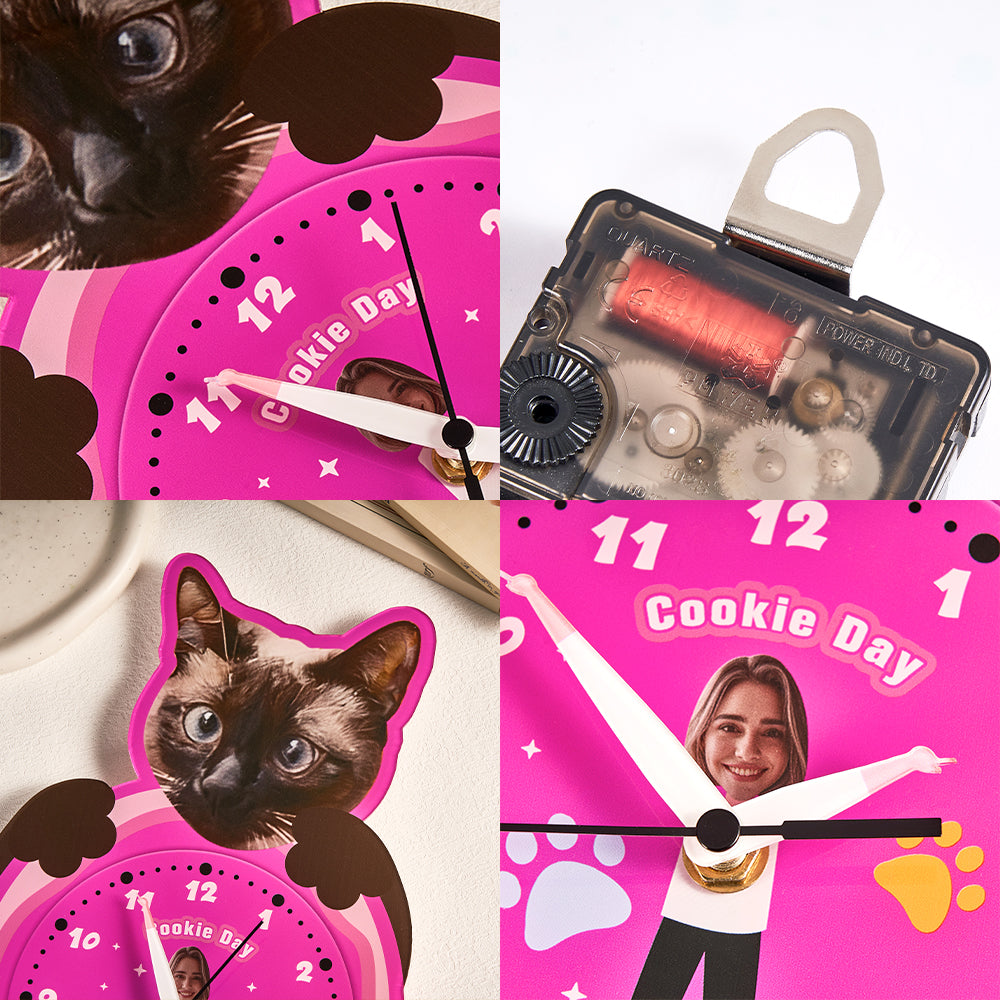 Custom Pet Face Wall Clock