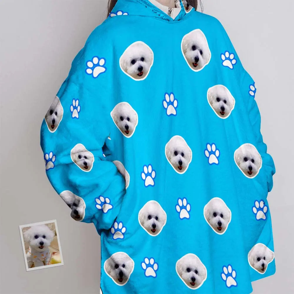 Custom Pet Blanket Hoodie