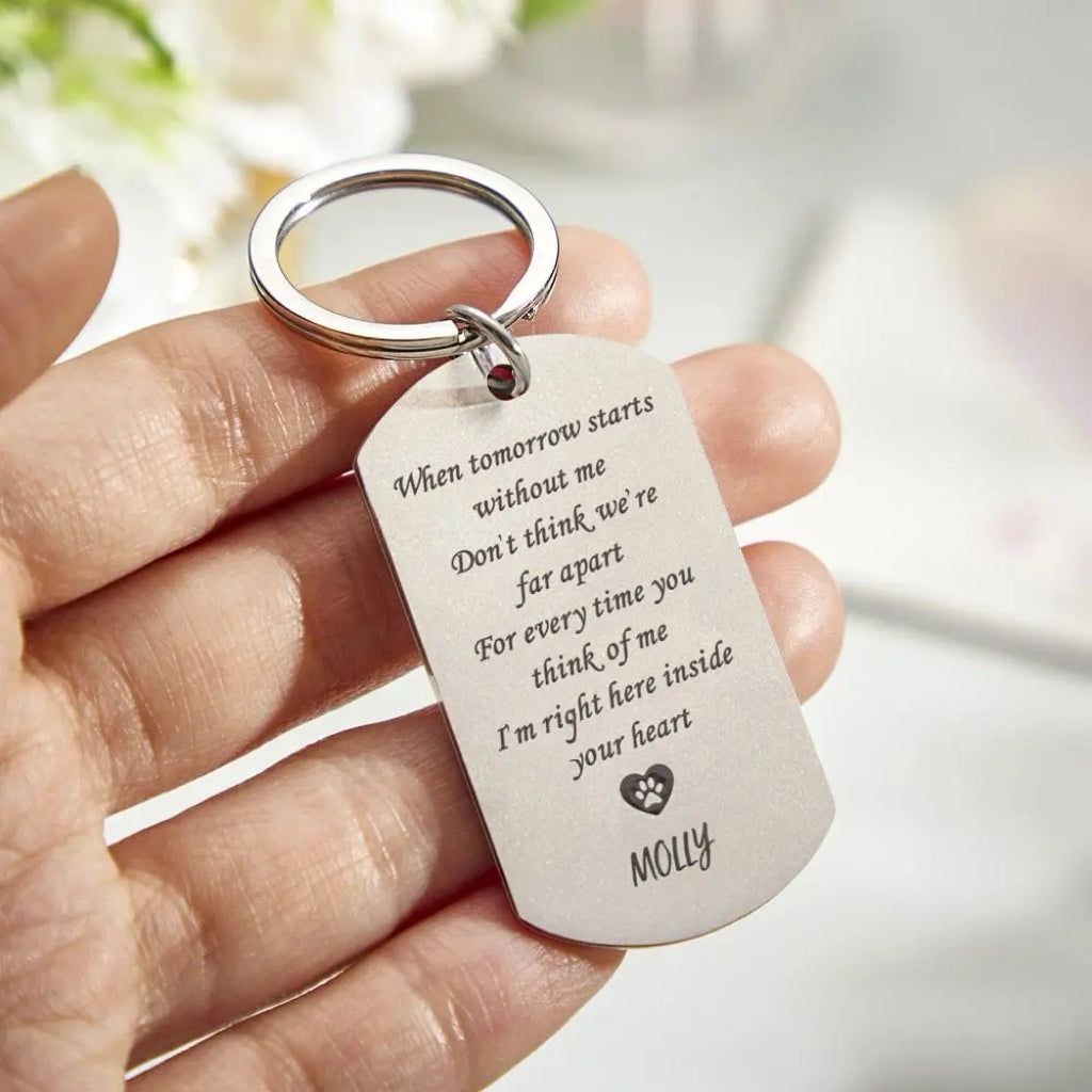 Engraved Pet Photo Keychain
