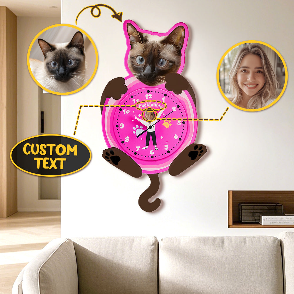 Custom Pet Face Wall Clock