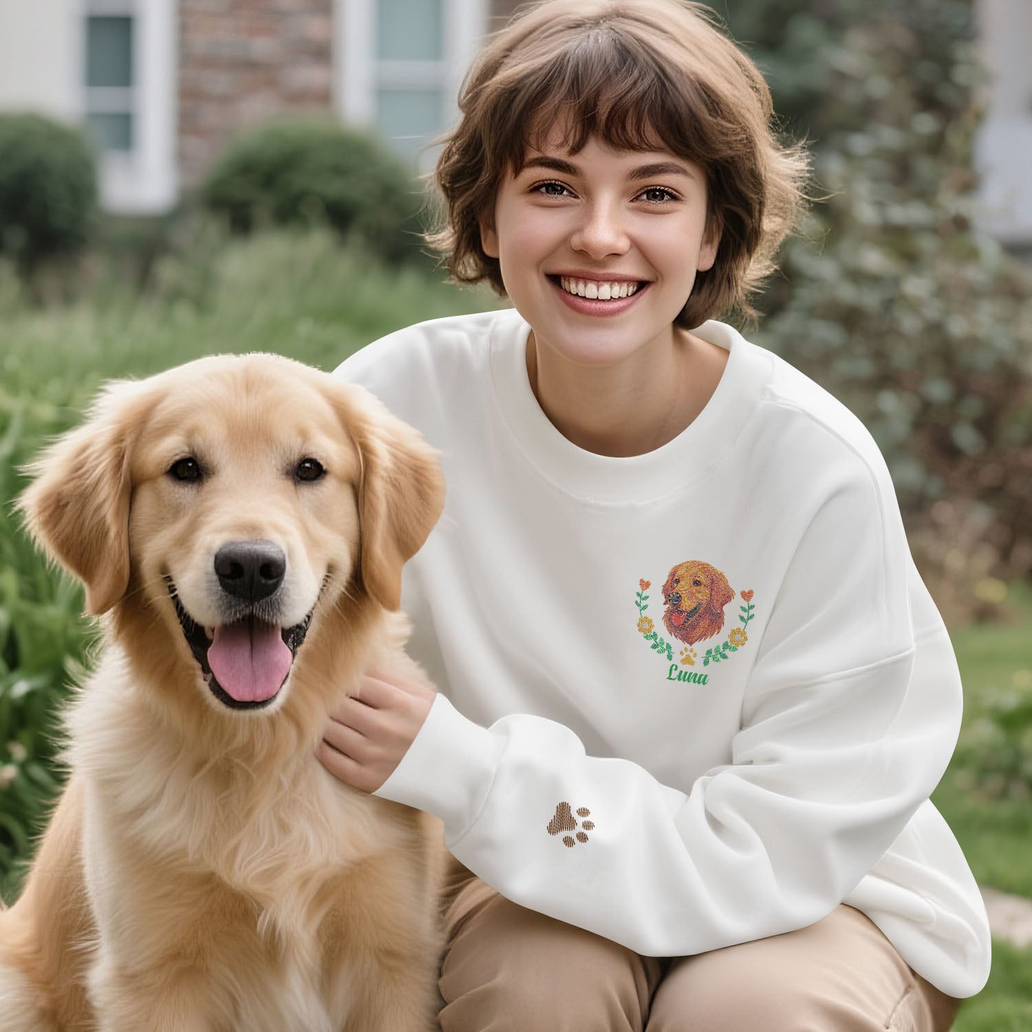 Embroidered Pet Sweatshirt