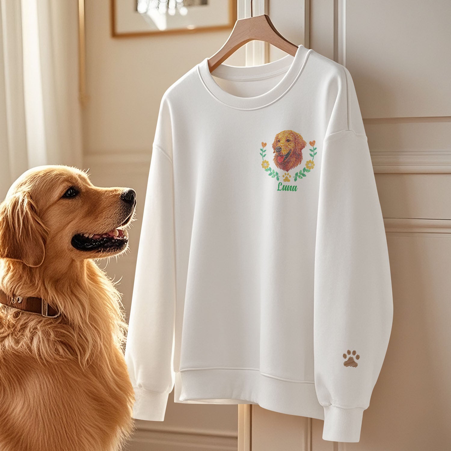 Embroidered Pet Sweatshirt