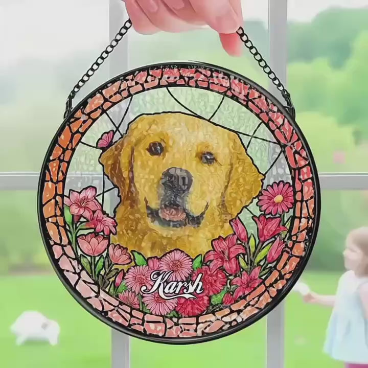 Pet Portrait Suncatcher